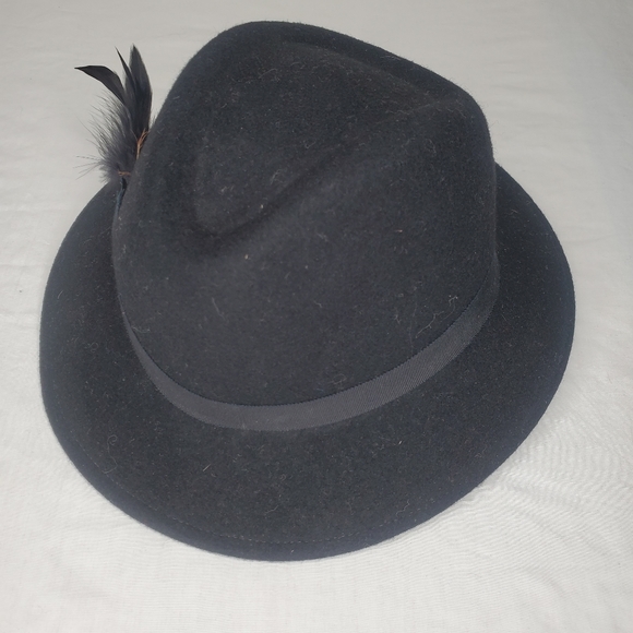 *) LANCASTER Wool Hat with Array of Feathers VINTAGE - Picture 3 of 7